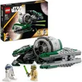 LEGO 75360 Star Wars Yodas Jedi Starfighter Bauspielzeug, Clone Wars Fahrzeug-Set mit Meister Yoda-Minifigur, Lichtschwert und Droide R2-D2-Figur - Bunt