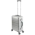 Travelhouse Oslo Aluminium Handgepäck Koffer 55 cm Silber – Kabinentrolley ohne Reißverschluss – TSA Schloss – Bordtrolley – 41,5 L - Rot/Türkis/Schwarz/Grau/Lila