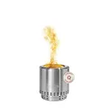 herQs Cozy Feuerschale Rauchfrei – Tragbarer Feuerschale Edelstahl für Garten, Camping & Terrasse – Feuertonne Garten mit Kompaktes Design (Ø38 x 32 cm) für 4–6 Personen