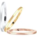 Elli Ring Set Basic Stacking Tricolor 925 Silber vergoldet 58 Damen 