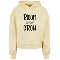 Merchcode Kapuzenpullover Merchcode Damen Ladies Spring - Bloom and grow Oversized Hoody (1-tlg) gelb XL