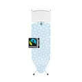 Brabantia - Bügelbrett C - XL-Dampferzeuger - Groß & Faltbar - Höhenverstellbar - rutschfeste Gummifüße - Angepasster Baumwollbezug - Kinder- & Transportsicherung - Fresh Breeze - 124 x 45 cm