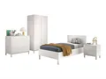 58 aufm Kessel Jugendzimmer-Set Kinderzimmer Set Keely Kiefer weiß Bett Nachtkonsole Schrank Kommode, (inkl. Versand, Lieferung bis Verwendungsstelle), Komplettes Möbelset für Schlafkomfort und viel Stauraum
