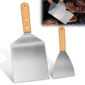 2Stück BurgerSet, Grillspachtel Edelstahl, Grillwender, Pfannenwender Spachte...