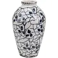 Beliani Blumenvase, Weiß, Stein, Vintage, 20 cm, Dekoration, Vasen, Keramikvasen