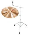 Paiste 18" China Becken, PST7 Serie inkl. Galgen Beckenständer (CuSn8 Bronze, hergestellt in der Schweiz, Galgenbeckenständer höhenverstellbar von ca. 65-103 cm, Galgenlänge 44 cm)