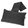 Herlag Kopfpolster Sunny Eckig für Gartenstühle Gartenstuhlkopfpolster wetterfest Anthrazit 40x25x7,5cm