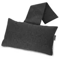 Herlag Kopfstütze Kopfpolster Sunny für Gartenstuhl, wetterfest, UV-beständig, Anthrazit oder Natur, eckig oder rund schwarz 25 cm x 7.5 cm