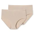 Schiesser Damen 2 Pack Midi Slip Unterwäsche - Modal Essentials, Sand_162893, 46