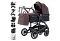 Daliya® Kombi-Kinderwagen NEOMOVE 3in1 Kinderwagen mit i-Size Babyschale & Buggy, (Reise-Set, 10-tlg), Kinderwagen mit i-Size Babyschale, Alu-Rahmen, Großer Einkaufskorb