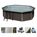 Gre Ovalpool Avantgarde (Set), 6-tlg., Composite Pool, BxLxH: 386x524x124 cm