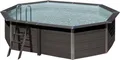 Gre Composite Pool oval grau, 524 x 386 x 124 cm