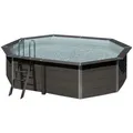 Gre Pool-Set Kpcov52, Grau, Holzwerkstoff, 386x124x524 cm, Freizeit, Pools und Wasserspaß, Pools, Aufstellpools