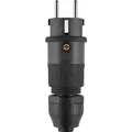 ABL Professional Stecker 100000068 schwarz mit schwarz gummierter Grifffl. (CEE 7/7) (100000068)