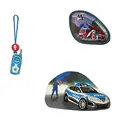 Step by Step Magic MAGS „Hero Tom“, 3-teilig, 2 Magnet-Applikationen und 1 Anhänger, Ergänzung für Schulranzen oder Vorschulrucksack, blau-rot-weiß