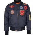 Top Gun Bomberjacke im Pilotenstil mit Patches TG20191053