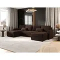 BEDANTE Ecksofa MOS U BIS Cosmic 800 Braun mit Schlaffunktion U-Form Sofa mit Stauraum Bettkasten Wohnzimmersofa Couch Sofa Bettsofa Bettkasten Bet... - Braun