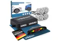 VSG24 Premium Einparkhilfe ECHO PLUS VORNE Display Parkhilfe zum nachrüsten Rückfahrkamera (Rückfahrwarner mit Display & 4 Sensoren Stecksystem Nachrüstsatz PDC)