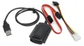 B45 USB 2.0 auf IDE & SATA Adapter Kabel 3-in-1 – 50 cm – für 2,5 & 3,5 HDD / SSD / CD-DVD Laufwerke