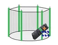 walexo Trampolin Sicherheitsnetz für 6 Stangensysteme (305 cm Ø, Schwarz/Hellgrün)