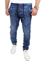 Reslad Casual Style Jeans-Herren Slim Fit Jogging-Hose RS-2071 Blau S