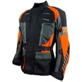 roleff Motorradjacke RO16012 Schwarz/Neon-Orange, wasserdicht, atmungsaktiv mit Protektoren auch in großen Größen, in verschiedenen Farben erhältlich orange|schwarz L