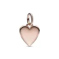 PANDORA Gravierbarer Herz Charm-Anhänger aus Sterlingsilber in der Farbe Roségold, PANDORA Moments Collection, 388914C00