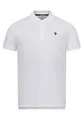 U.S. Polo Assn. Herren Poloshirt (S-3XL) Basic Kurzarm Pique Polohemd P001 - Weiss-Navy Größe S - Gr. S