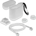 Delock Zubehörkit für kabellose Kopfhörer - weiß - für Apple AirPods (1. Generation, 2. Generation)