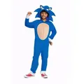 Metamorph Kostüm Sonic 3 – Sonic Kostüm für Kinder, Mach es Dir mit diesem Onesie superschnell supergemütlich! blau 110-122