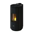 FREEPOINT Pelletofen "Chrome 7", 7 kW, Stahl, schwarz