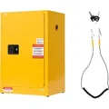 VEVOR Feuerlöschschrank feuerlöschfähiger brennbarer Lagerschrank (49,21 L) mit verstellbarem Regal, Feuerlöschschränke aus kaltgewalztem & ve...