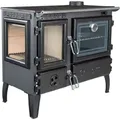 EEK A - Panorama-Holzherd Modell 214-3D mit 6,42kW - Viel Gusseisen!