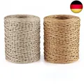 Papierkordel züm Eisendraht naturfarben, Papierdraht 2 x100m Blumendraht
