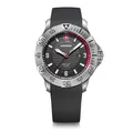 WENGER Herren Armbanduhr Seaforce, Ø 43 mm, Swiss Made, Analog Quarz, Wasserdicht bis 200 m, Silikon-Armband, Schwarz, 01.0641.138