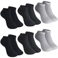 Libella Sneakersocken 2301 (12-Paar, 10/12er Pack) 10/12 Paar Sneaker Socken uni Farbe grau|schwarz 39-42