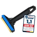 Eiskratzer Auto Messing - TESTSIEGER 2024* - schnell, mühelos & schonend - Murska Scheibenkratzer Auto - effizient, sicher Schneekratzer Auto - Premium HIPS & Messingklinge - aus Finnland Schwarz-Blau
