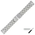 MARBURGER Uhrenarmband 22mm Edelstahl Silber - Werkzeug Montage Set 89508180020