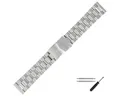MARBURGER Uhrenarmband 22mm Edelstahl Silber