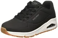 Skechers Damen Uno Stand On Air Sneakers, Black Durabuck, 38 EU