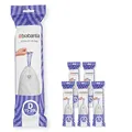 Brabantia Müllbeutel PerfectFit Multipack (Code D - 15L / 20L) Extra Starke Müllsäcke mit Zugband, 6 rollen (120 Müllbeutel)