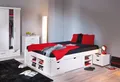 Till / 160x200 Bett Ehebett Jugendbett Bett Kiefer Vollmassiv Weiß lackiert