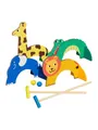 relaxdays Krocket Spiel in Bunt |, Blau/Gelb/braun, adult