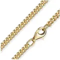 Materia Goldkette Damen Herren Panzerkette 3mm K70, Echtsilber 925, vergoldet goldfarben|silberfarben 80 cm