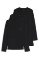 HUGO Herren Ls-Shirt Rn Triplet Longsleeve, Black1, L EU