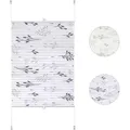 Woltu Plissee, Faltrollo Klemmfix ohne Bohren grau 90 cm x 130 cm
