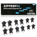 ZIPPERFIX Reißverschluss Reparatur Set Reißverschlussreparatur Zipper A Fix [2er Set] schwarz