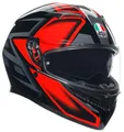 Integralhelm AGV K3 E2206 MPLK Compound Schwarz Rot Homologation E06 Größe XL