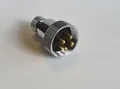 Stecker 4-polig - Messing verchromt - 3 A