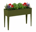 Westmann Vedura M Metall Hochbeet Balkon Olive Pflanzkasten 100x30x80 cm